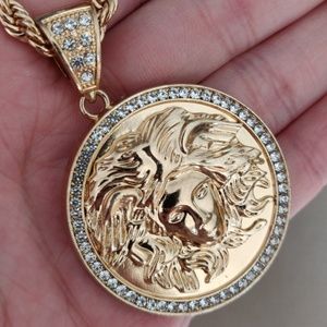 ✝️ 18K Gold Plated Cross Pendant & 30" Rope Chain Necklace 🙏 -#8